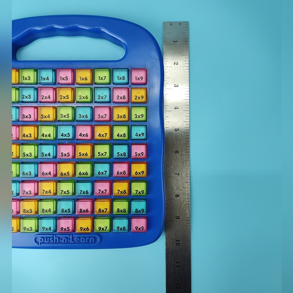 Push & Learn Colorful Multiplication Educational Learning Toy Blue VG - Picture 6 of 10